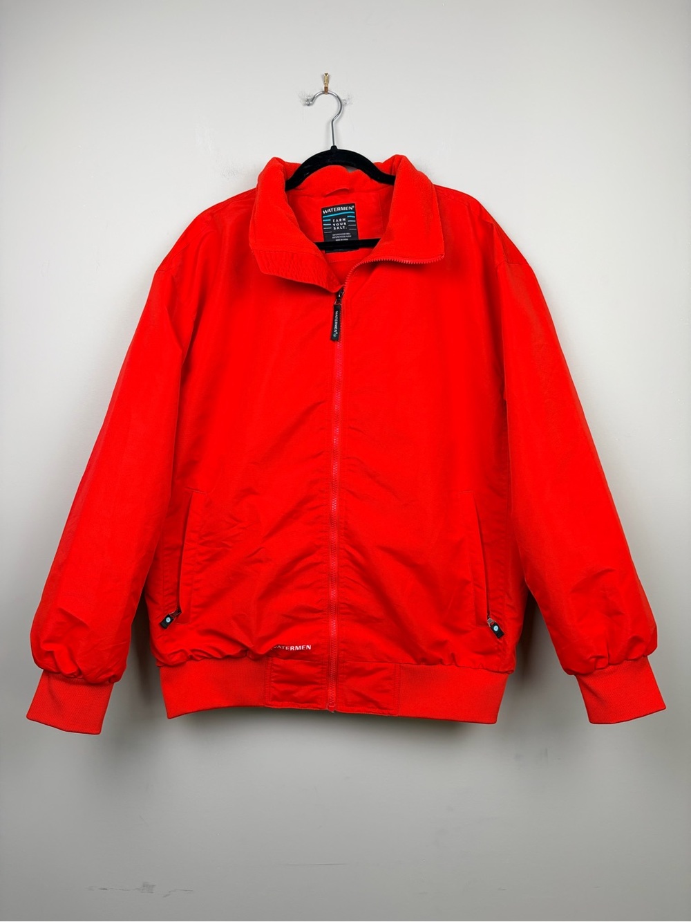 Watermen‎ Lifeguard Rescue Jacket Mens Large Red Fleece Lined Full Zip